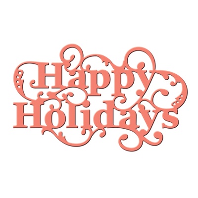 Ножи от Spellbinders -HAPPY HOLIDAY SENTIMENT