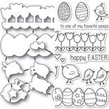 Набор ножей и штампов от Poppystamps - Easter Chicks