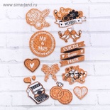 Наклейки пробковые от АртУзор - "Mr & Mrs",12х 20,5 см