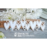 Чипборд ScrapBox - бордюр из сердечек Hw-032