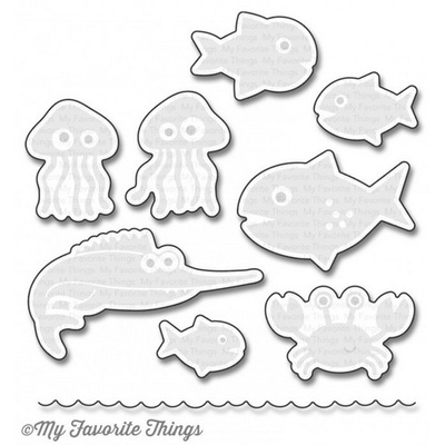 Лезвие My Favorite Things - Die-namics Ocean Fun, 9 шт.