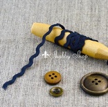Лента American Crafts, волна, темно-синяя, ширина 5мм, 90 см