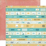 Лист двусторонней скрапбумаги Carta Bella Rough And Tumble - Explore Together Paper, 30х30 см