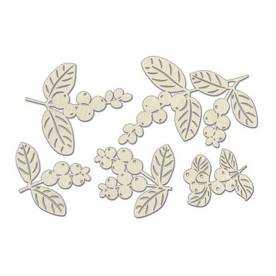 Набор чипбордов Winter botanical diary 756, 10х15 см, цвет молочный, ТМ Фабрика Декора