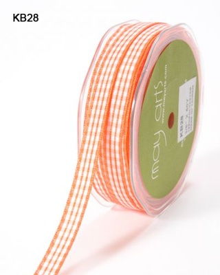Лента SOLID/CHECK, ширина 9,5мм, цвет ORANGE, 90см