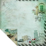 Лист двусторонней скрапбумаги Fabscraps - Romantic Travel Double-Sided Paper - Travel Romance 2, 30х30 см