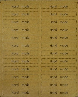 Стикер с крафт- бумаги от Hobby&You - Hand made, (1 л. по 24 шт.)