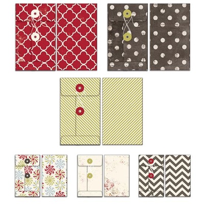 Набор конвертов Fancy Pants - Merry little Christmas Patterned Envelopes