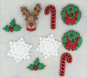 Набор декоративных пуговиц Dress It Up - Deck the Halls