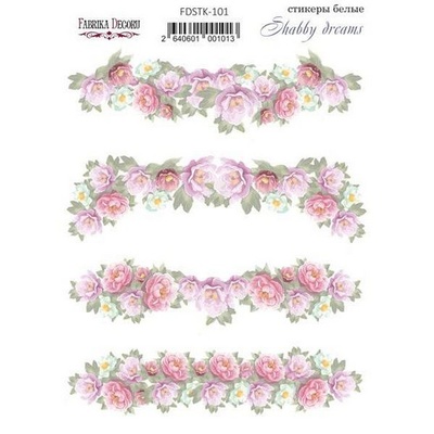 Набор наклеек (стикеров) Shabby dreams 101, ТМ Фабрика Декора