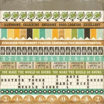 Лист скрапбумаги от Echo Park - Border Strips, This & That Charming, 30x30см