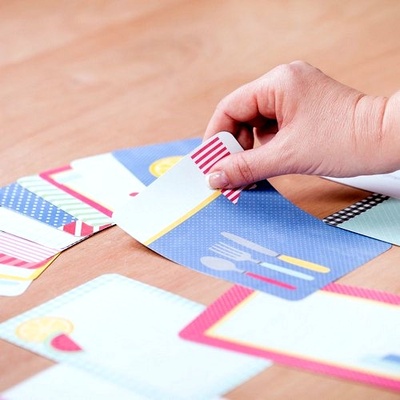 Мини-набор Project Life by Becky Higgins - Themed Cards - Recipe, 40 шт