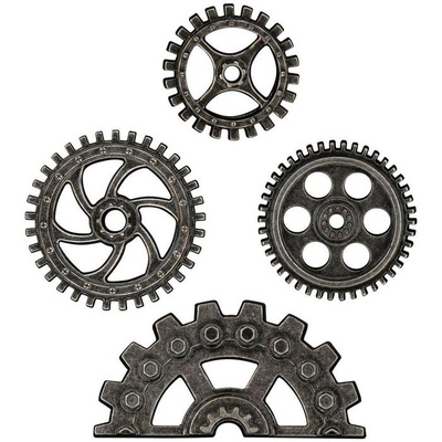 Набор металлических украшений Tim Holtz - Idea-Ology Metal Industrial Gears, 4 штуки, шестеренки