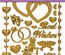 Набор наклеек-высечек HOTP - Wedding & Anniversary Dazzles Gold, размер 10х22,5 см, 39 штук