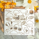Чипборд ScrapBox - набор Школьный малый Hc-003