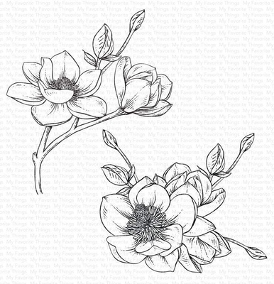 Резиновый штамп My Favorite Things - BG Magnolia Blossoms, 2 шт.