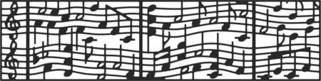 Нож для вырубки от Cheery Lynn Designs - Musical Staff Mesh Border