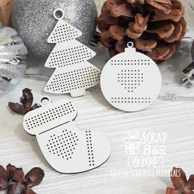Деревянная фишка ScrapBox - Фишки для вышивки набор набор игрушек Fl-039