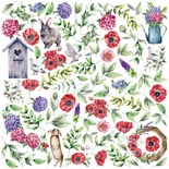 Лист с картинками для вырезания Summer mood 20x20 см, ТМ Фабрика Декора