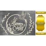 Набор чипбордов Happy Easter 496, цвет золото, ТМ Фабрика Декора