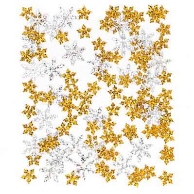 Пайетки Snowflakes снежинки, 15 г, TM dpCraft (Dalprint)
