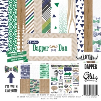 Набор бумаги от Glitz Design - Dapper Dan Collection Pack, 30х30 см