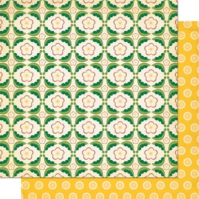 Лист скрапбумаги Cosmo Cricket - SWEET PEA - GARDEN VARIETY - 30х30 см, двусторонний