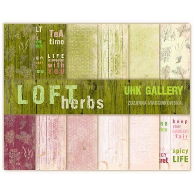Набор двусторонней скрапбумаги UHK Gallery - LOFT Herbs, 30,5х30,5 см, 6 листов