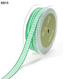 Лента SOLID/CHECK, ширина 9,5 мм, цвет GREEN, 90 см