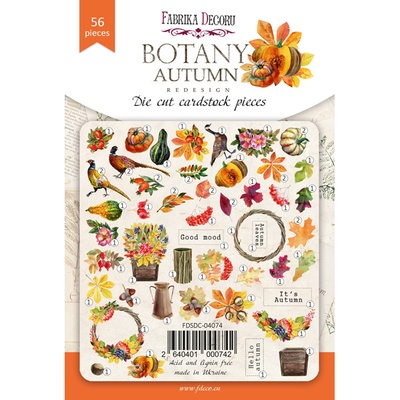 Набор высечек, коллекция Botany autumn redesign, 56шт, ТМ Фабрика Декору