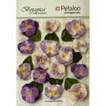 Набор объемных цветов (анютины глазки) Petaloo - Velvet Pansies x 15 - Lavender/Purple