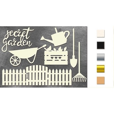 Набор чипбордов Secret garden, цвет крафт, ТМ Фабрика Декора