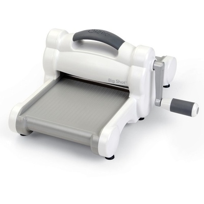 Машинка для вырубки и тиснения Sizzix Big Shot Machine White & Gray, бело-серая (с платформой и пластинами), стартовый набор 