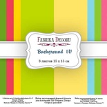Набор скрапбумаги - Backgrounds 4 (арт. 1U), 15х15 см, Фабрика Декора
