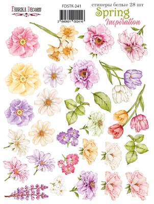 Набор наклеек (стикеров) 28шт Spring inspiration #241, ТМ Фабрика Декора
