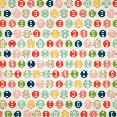 Лист скрапбумаги от Echo Park - Large Numbers, 30х30 см