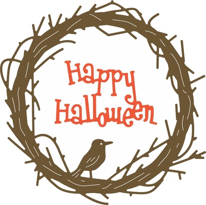 Ножи от Cheery Lynn Designs -Happy Halloween Twiggy Wreath