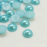 Полужемчужинки LightCyan, 4x2мм, цвет голубой, 50 шт.