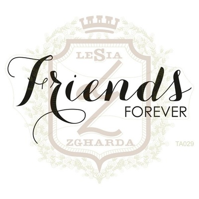 Акриловый штамп Lesia Zgharda TA029 FRIENDS FOREVER, 8.0х3.9 см.