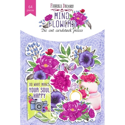 Набор высечек, коллекция Mind flowers, 64шт, ТМ Фабрика Декору