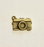 Металлическое украшение "Фотоаппарат", античная бронза, 18x11мм, 1 шт.