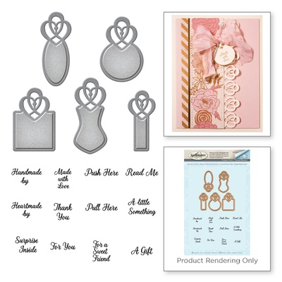 Ножи + штампы от Spellbinders - Paper Grace Vintage Elegance Becca Feeken Graceful Tiny Tag Stamp And Die Set