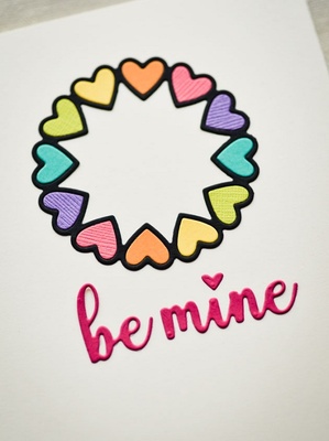 Нож для вырубки от Poppystamps - Fancy Heart Ring craft die