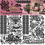 Набор наклеек-высечек HOTP - Enchanted Moments Dazzle, размер 15,2х23 см, 100 шт., цвет черный.