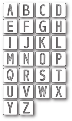 Ножи от Memory Box - Alphabet Tile Letters craft die