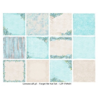 Набор скрапбумаги LemonCraft - Forget Me Not, 30.5х30.5 см, двусторонняя