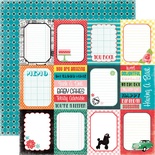 Лист скрапбумаги от Echo Park - Happy Days - Journaling Cards, 30x30