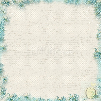 Бумага для скрапбукинга LemonCraft - Forget Me Not - 01, двусторонняя, 30х30 см, 1 лист