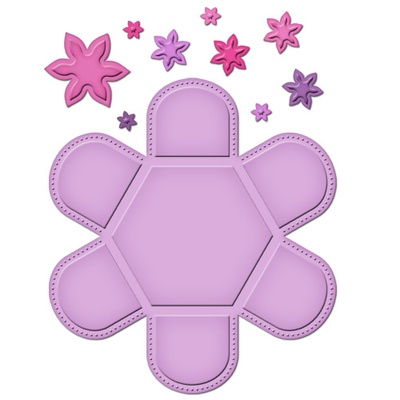 Лезвия от Spellbinders - Hexagon Petal Envelope - Нож для заготовки для конверта