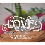 Чипборд ScrapBox - Надпись Love с завитками Hi-419